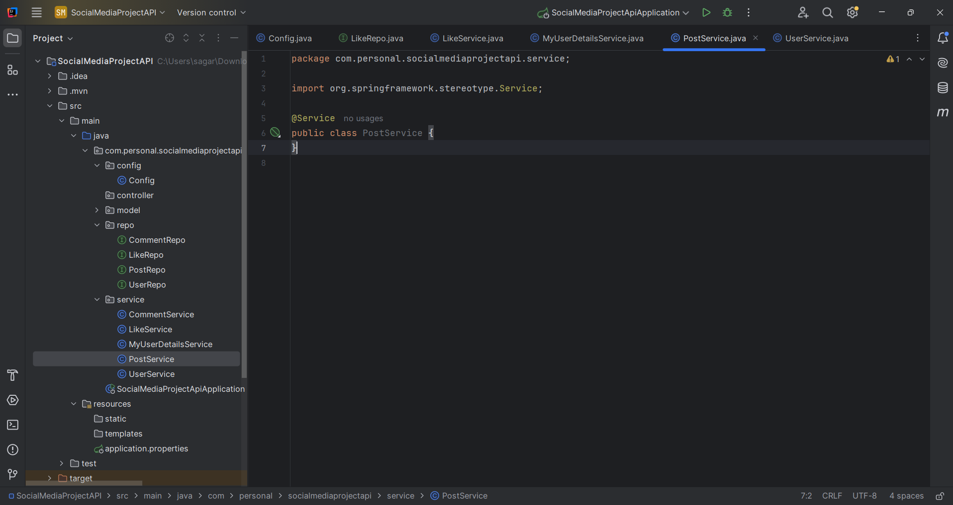 Social Media REST API Project Image