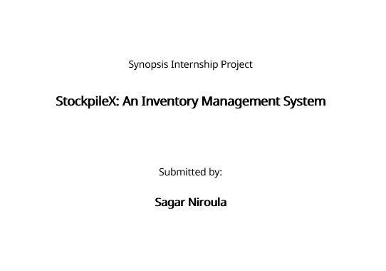StockpileX Project Image